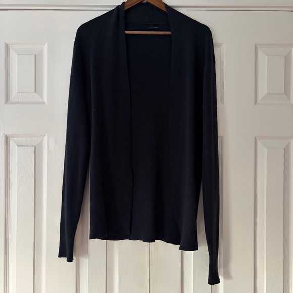 All Saints Sweaters - All Saints Dark Navy Open Front Cotton Cashmere Blend Sweater Size Medium EUC